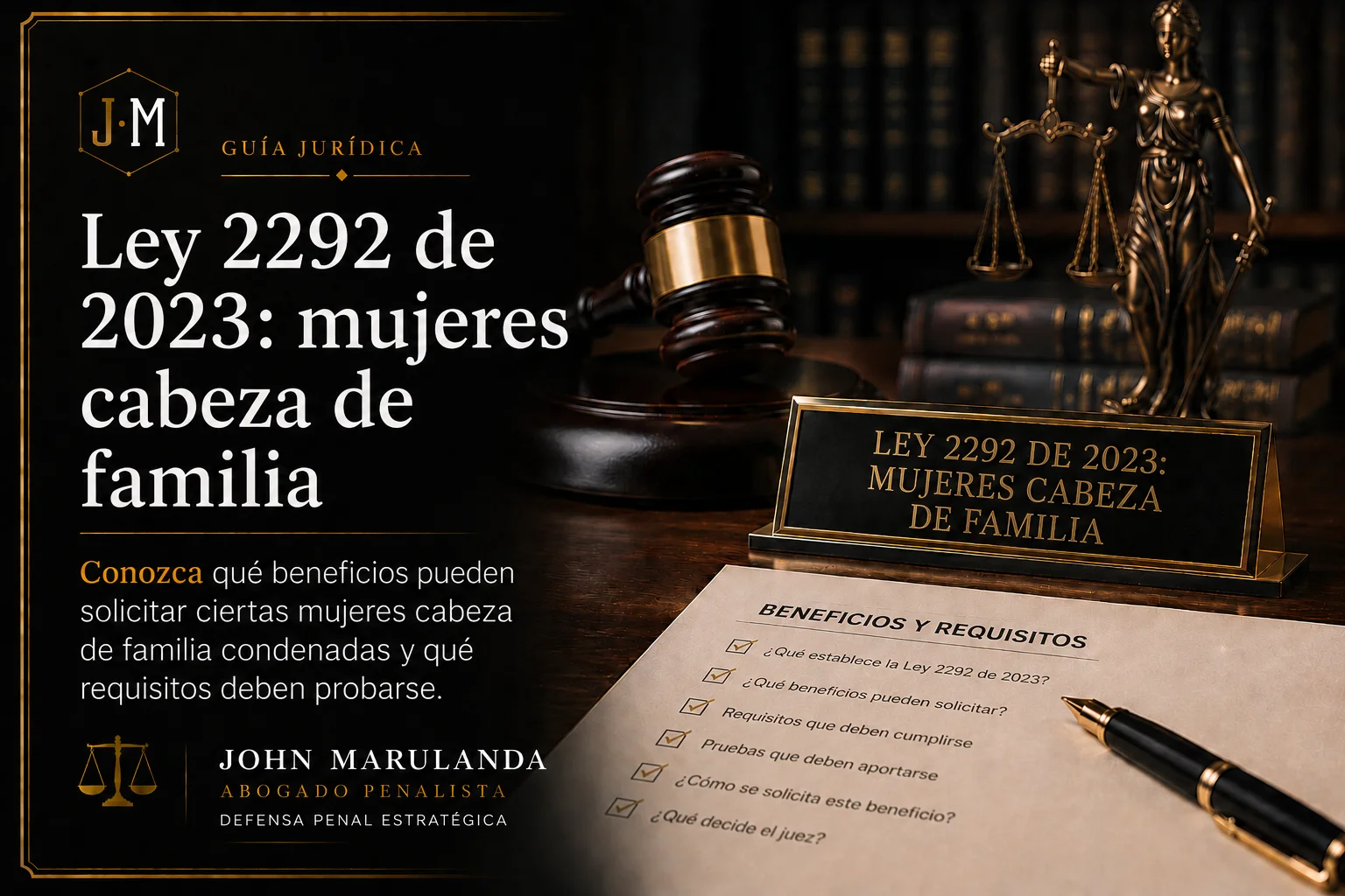 Ley 2292 de 2023 para mujeres cabeza de familia