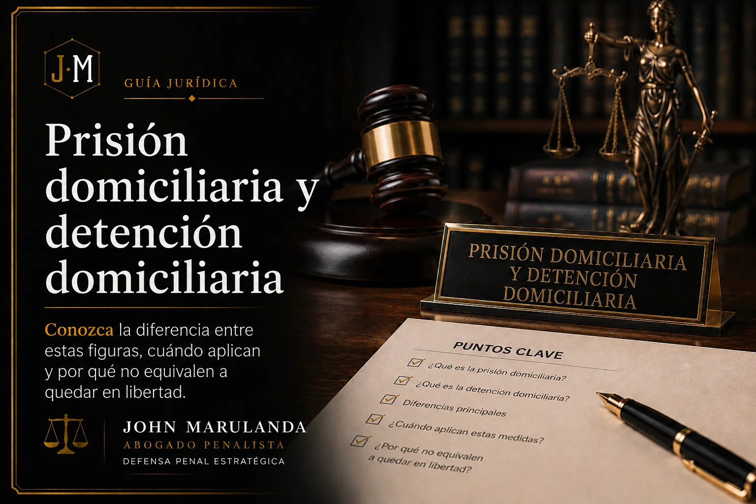 Prisión domiciliaria y detención domiciliaria en Colombia